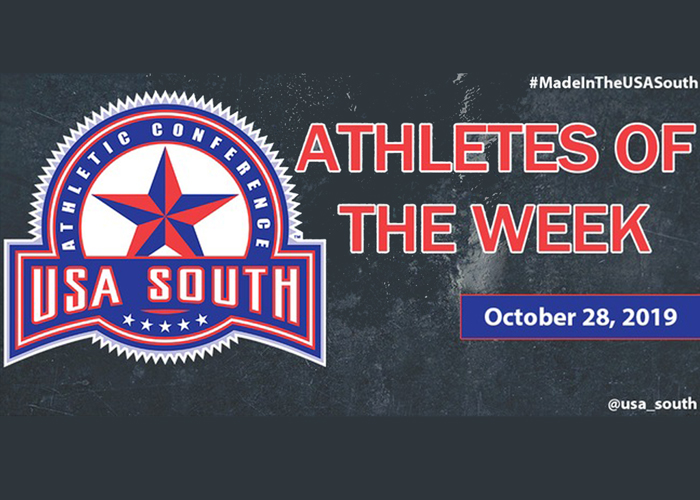 DeFleron and Tyma earn USA South Athlete of the Week honors
