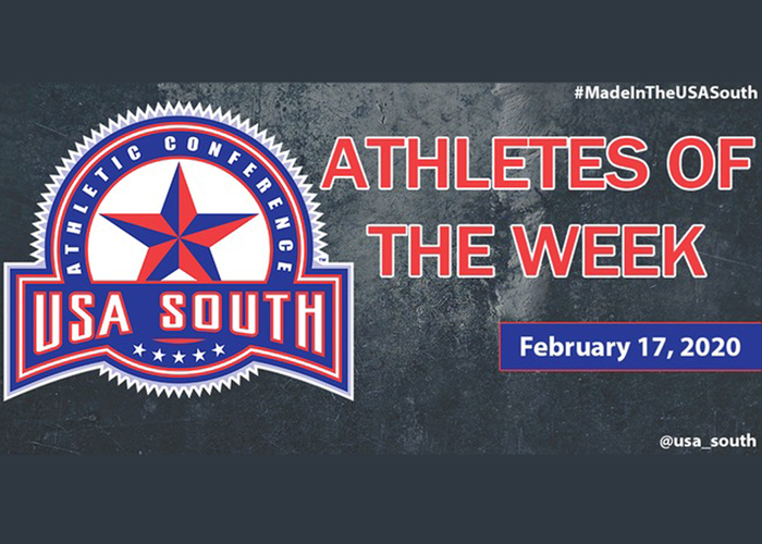 Overby, Coppini, Laudicina and Creel named USA South Athletes of the Week