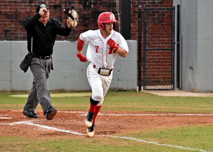 Bradley Harris was 4-for-4 with three runs and an RBI in Monday's win over Oglethorpe. (Photo by Wesley Lyle)
