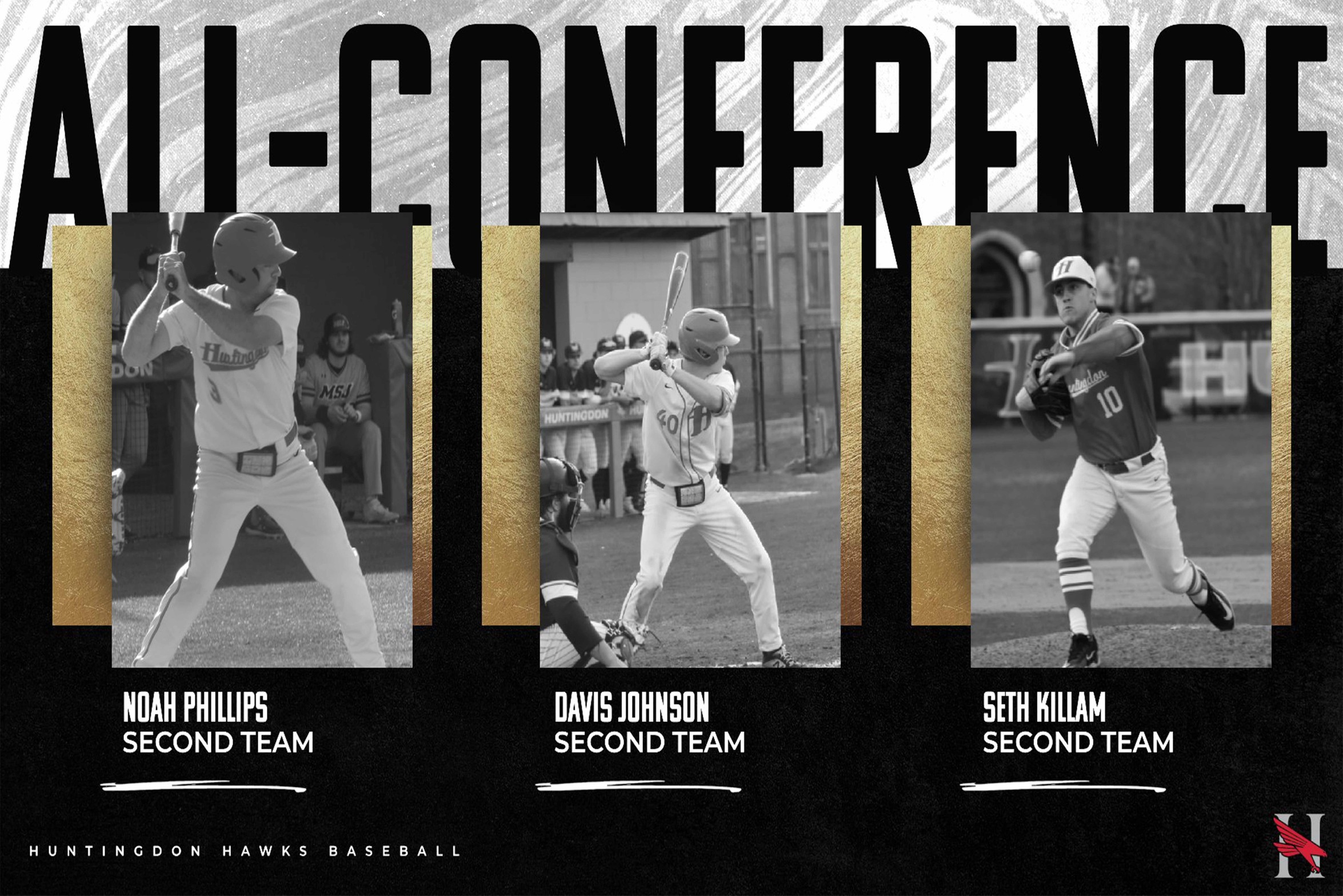 Three Hawks Named To CCS Second Team All-Conference