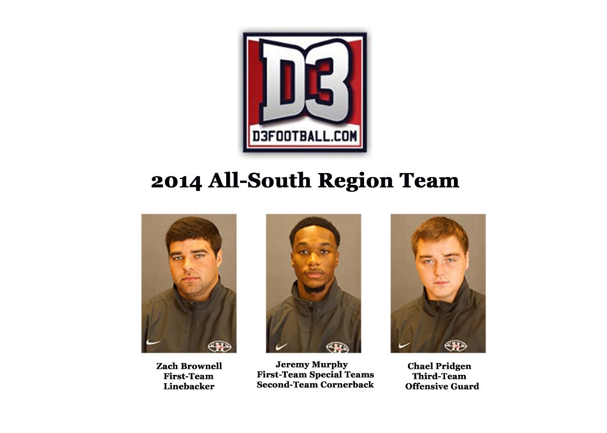 Brownell, Murphy and Pridgen earn All-Region honors