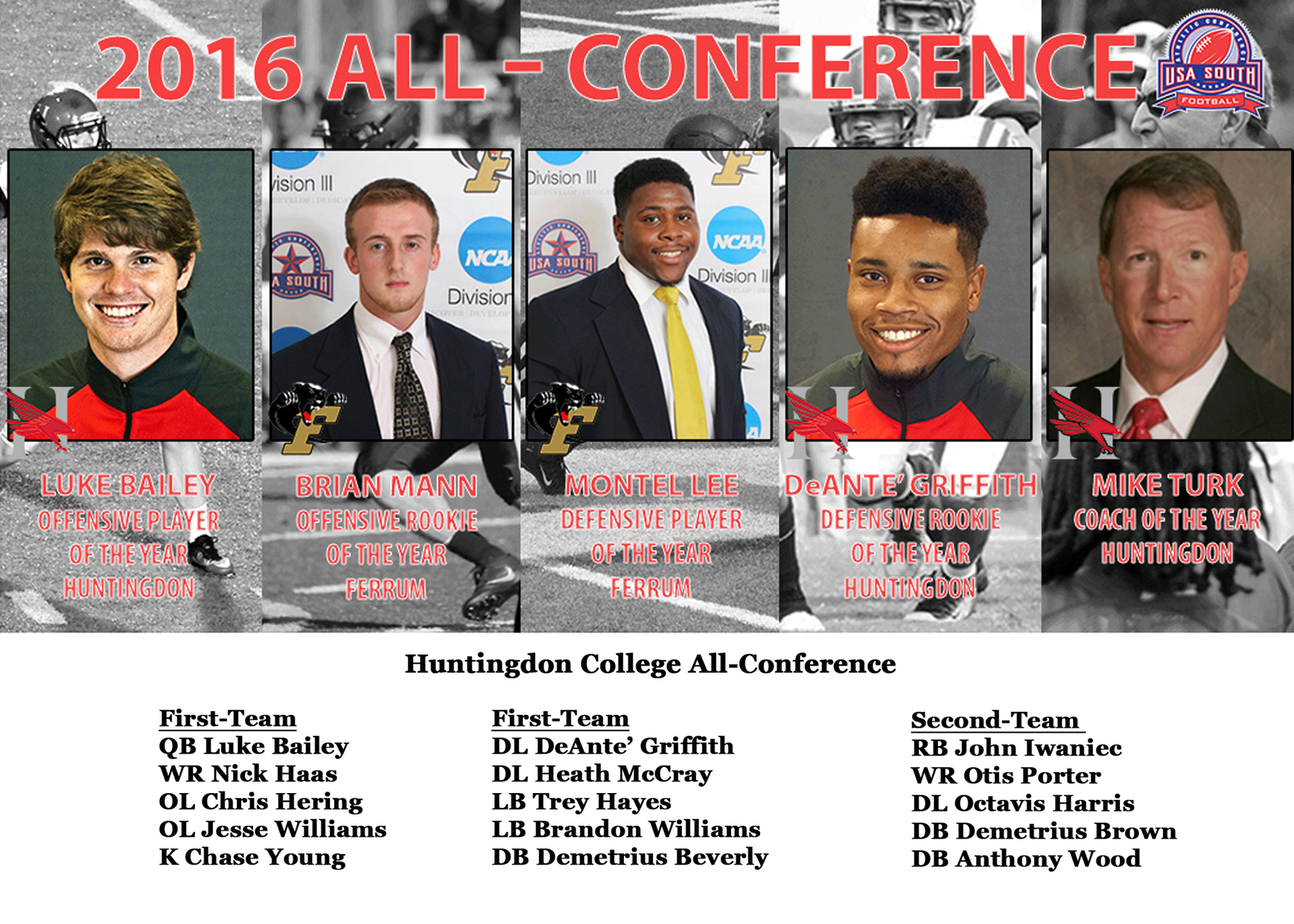 Bailey, Griffith and Turk lead All-Conference team for Hawks