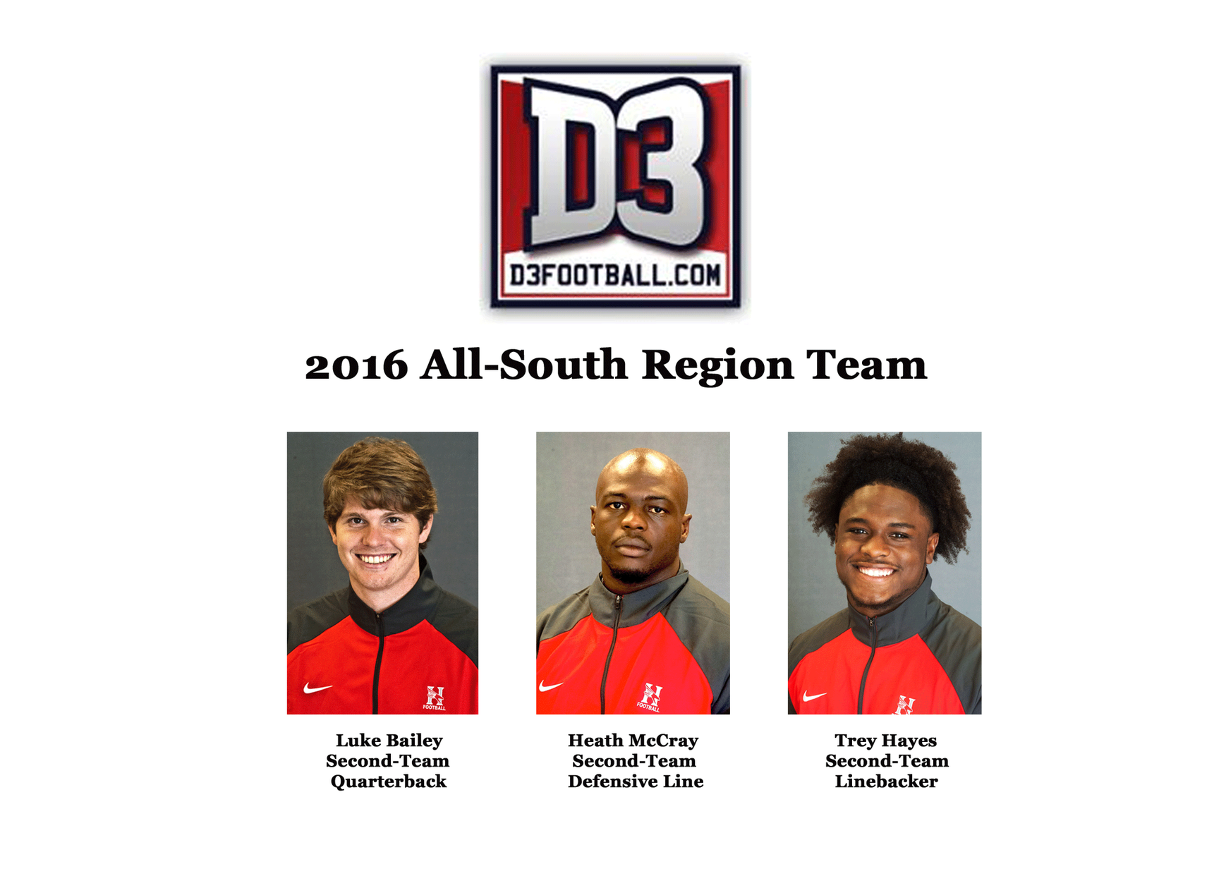 Bailey, McCray and Hayes earn All-Region honors