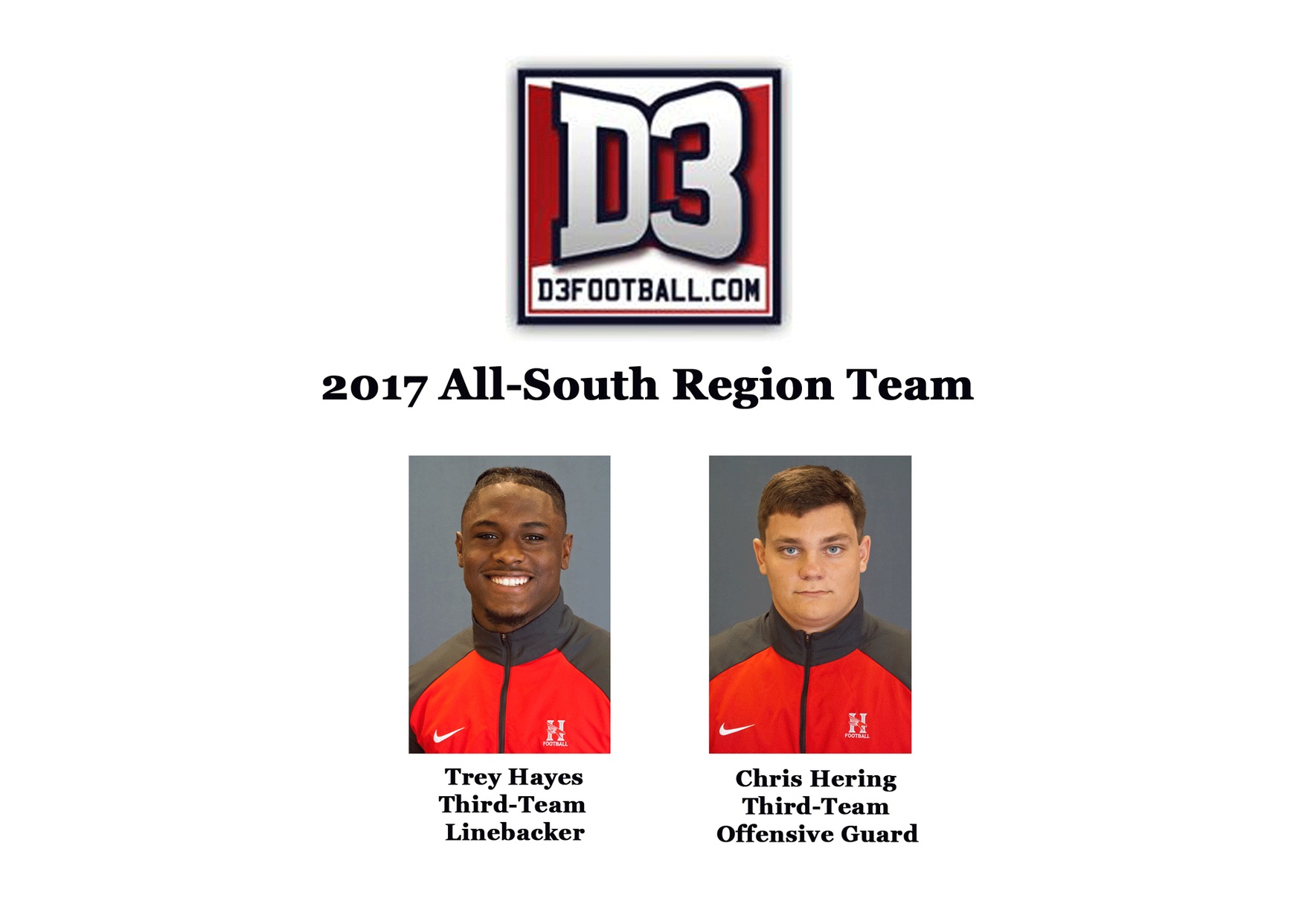 Hayes and Hering earn All-Region honors