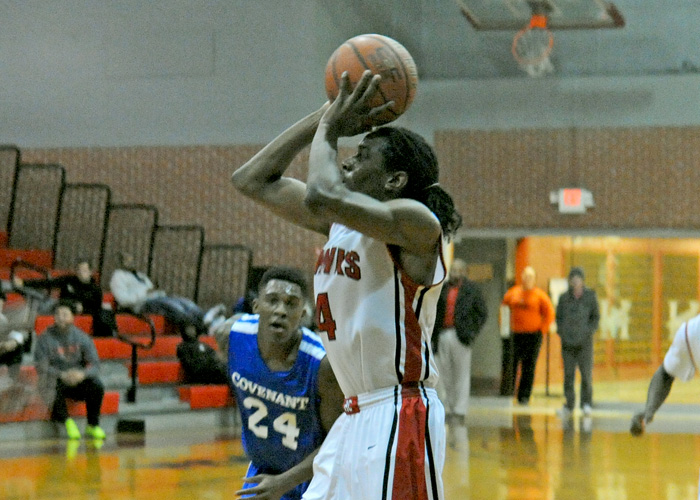 Jerome Davis hit four 3-pointers and finished with 14 points and four assists in Wednesday's 71-67 loss to Covenant. (Photo by Wesley Lyle)