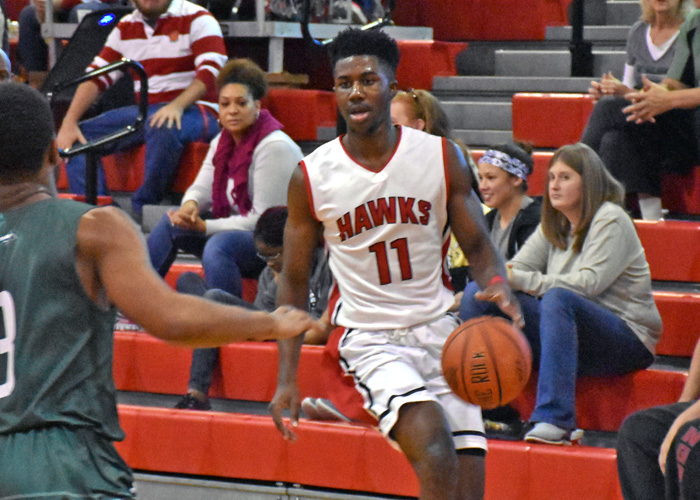 Andre Ashley had 12 points and seven rebounds in Saturday's loss to William Peace.