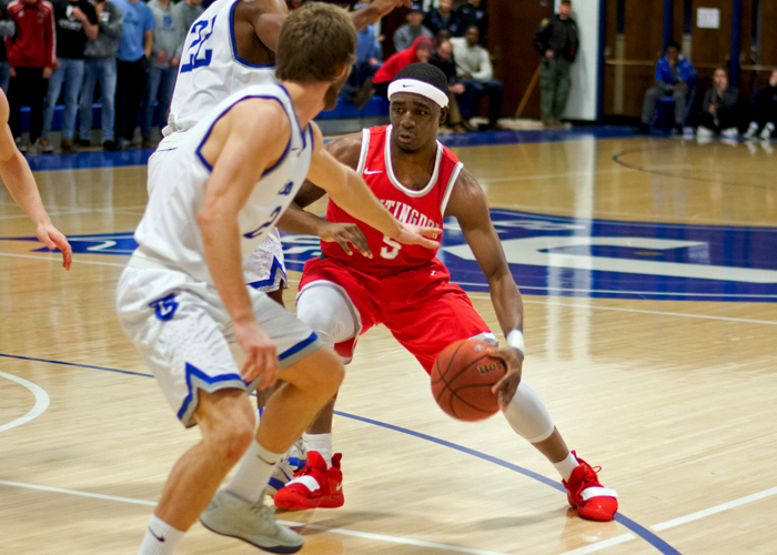 James Harris finished with 10 points, seven rebounds and six assists in Tuesday night's 67-66 loss to Covenant in the USA South Tournament. (Photo courtesy of Covenant Sports Information Department)