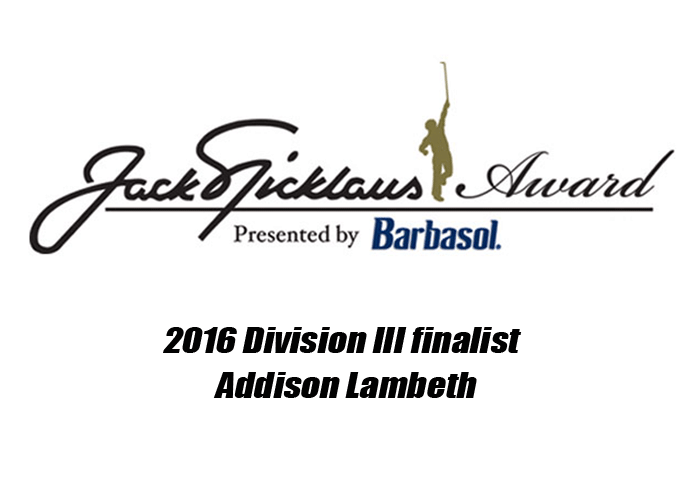 Lambeth named Jack Nicklaus Award finalist