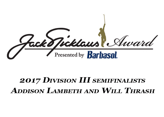 Lambeth and Thrash named Jack Nicklaus Award semifinalists