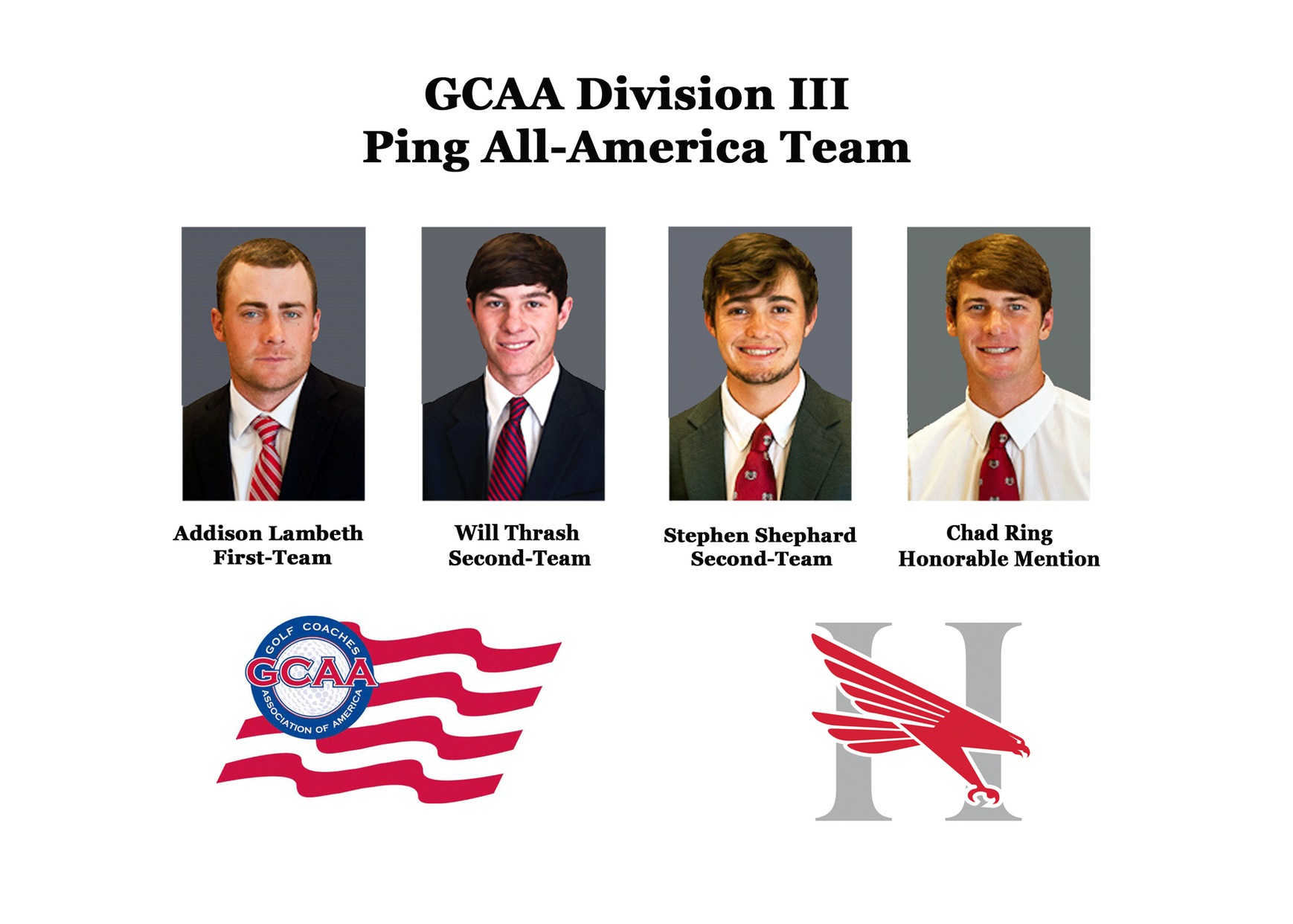 Four Hawks recognized on Ping All-America teams