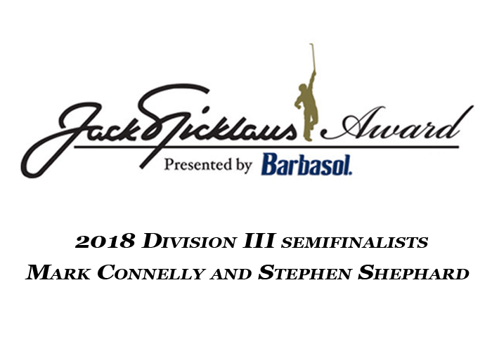 Connelly and Shephard named Jack Nicklaus Award semifinalists