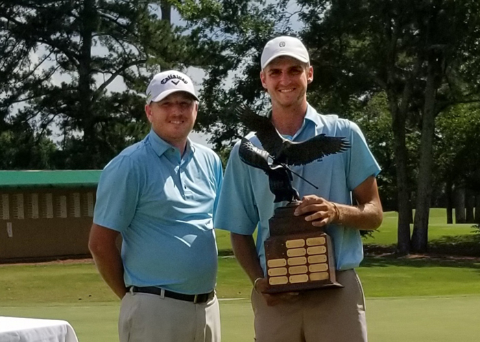 Huntingdon's Drew Mathers (right) won the Spirit of America Classic with a 13-under-par 271. (Photo submitted)