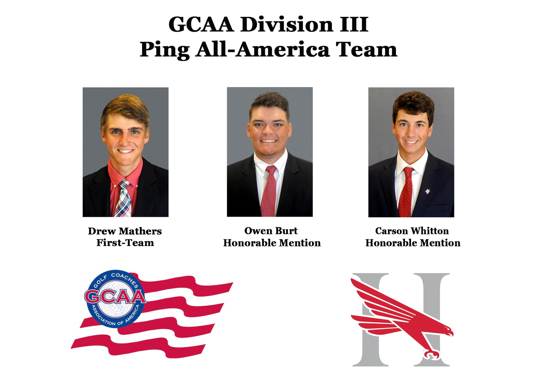 Three Huntingdon golfers named to Ping All-America teams