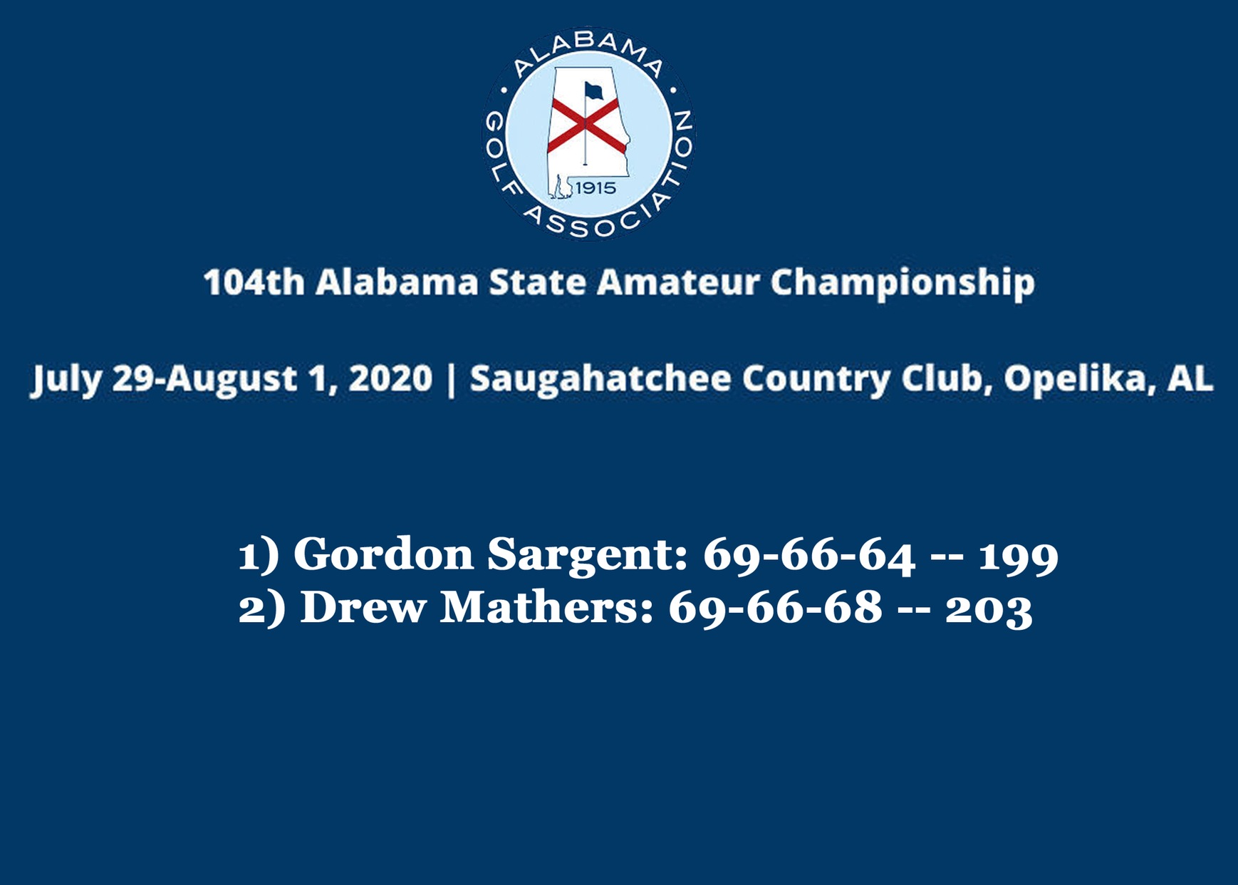 Mathers four strokes out of 1st entering final round of Alabama State Amateur