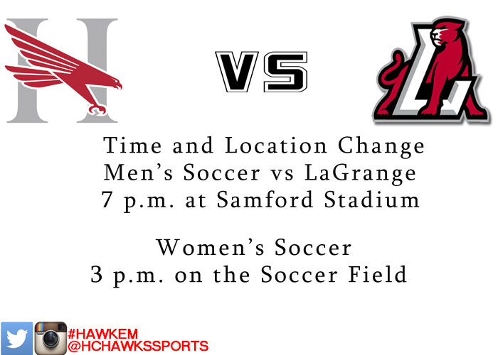 Time and location changes for men's and women's Soccer