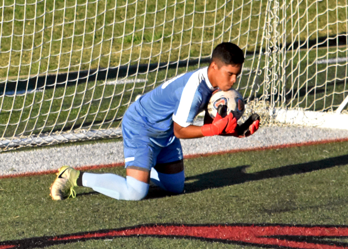 Tyler Medina recorded five saves to help Huntingdon earn its second straight shutout victory.