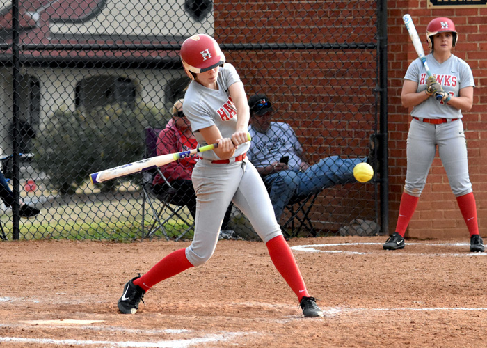 Lindsey Selph drove in the go-ahead run in Game 1 and scored the winning run in Game 2 of Saturday's doubleheader sweep of Averett University. (Photo by Wesley Lyle)