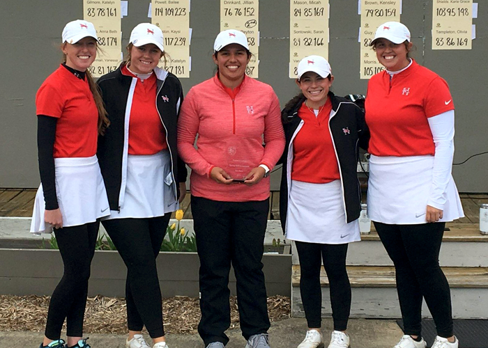 The Huntingdon women's golf team finished third in the Piedmont Spring Invitational. (Photo submitted)