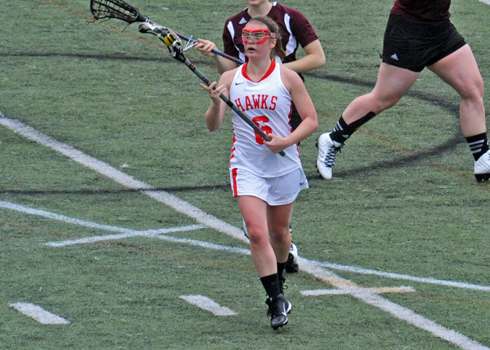 Junior Jen Price was named second-team All-Conference on Wednesday. She is the second All-Conference selection for the third-year women's lacrosse program. (Photo by Wesley Lyle)
