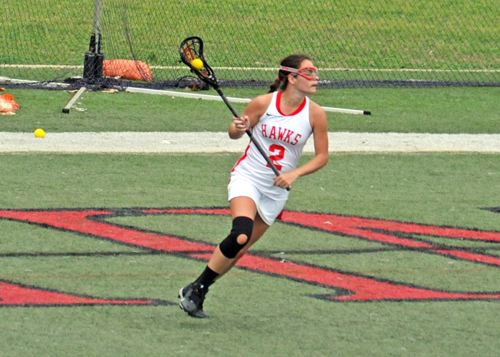 Jamie Reschke scored three goals and had three ground balls in Tuesday's loss to Berry College. (Photo by Wesley Lyle)