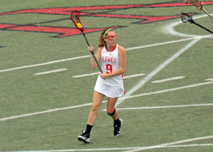 Kate Heinrichs scored one of Huntingdon's four goals in Friday's loss at Piedmont. (Photo by Wesley Lyle)