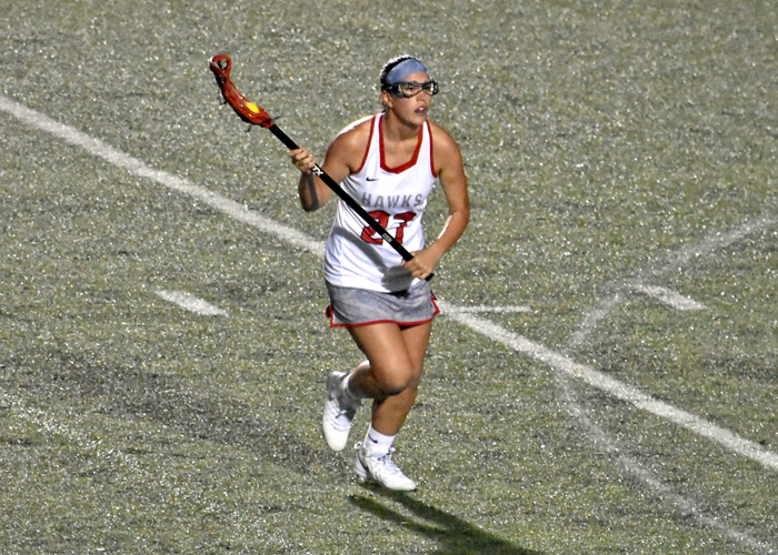 Freshman Maddy Morrison scored three goals in Saturday's 14-7 loss to Brevard. (Photo by Wesley Lyle)