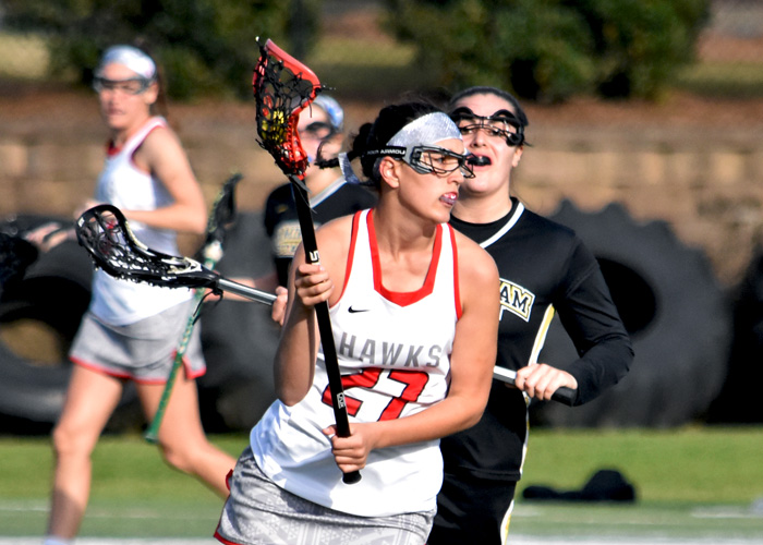 Freshman Maddy Morrison scored five goals in Saturday's 18-6 win over Ferrum. (Photo by Wesley Lyle)