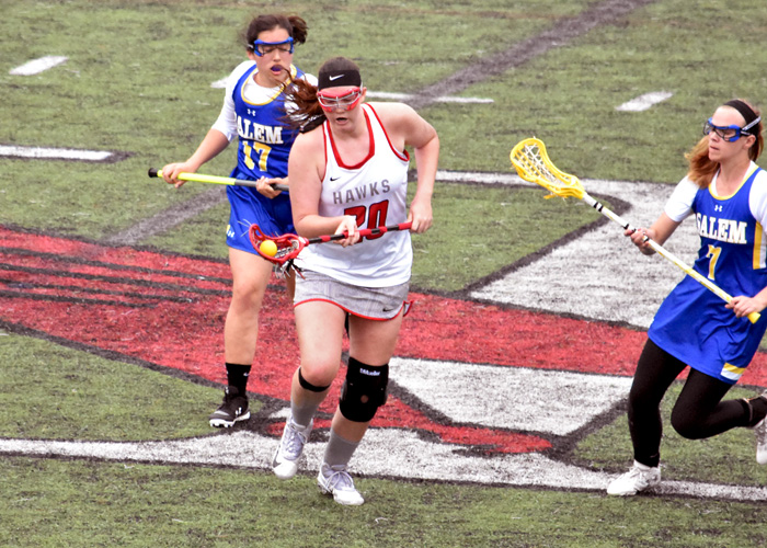 Shelby Martin had four goals, an assist, six draw controls, three caused turnovers and four ground balls in Sunday's 16-6 win over Salem.