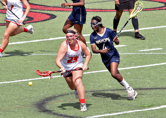 Kaylee Andrews scored four goals and had two assists in Friday's win over North Carolina Wesleyan.