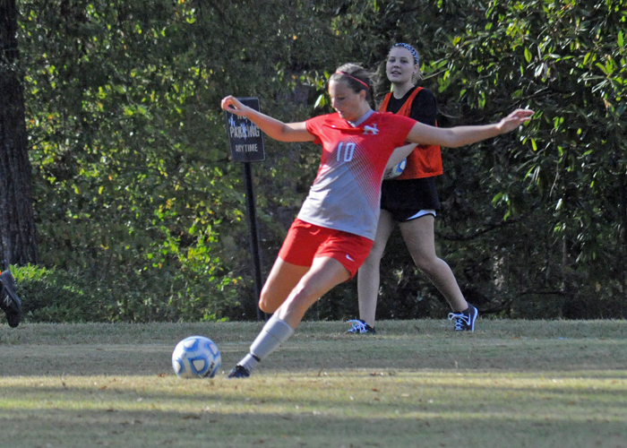 Shelby Clark took two shots on goal for Huntingdon in Tuesday's 2-0 loss to Wesleyan.