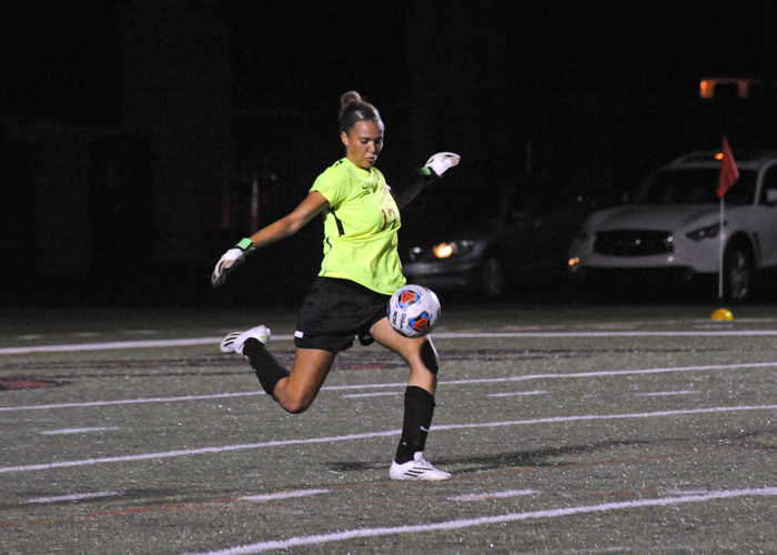 Leah Leach recorded 12 saves in the Lady Hawks' 0-0 double overtime tie with Maryville on Saturday night.