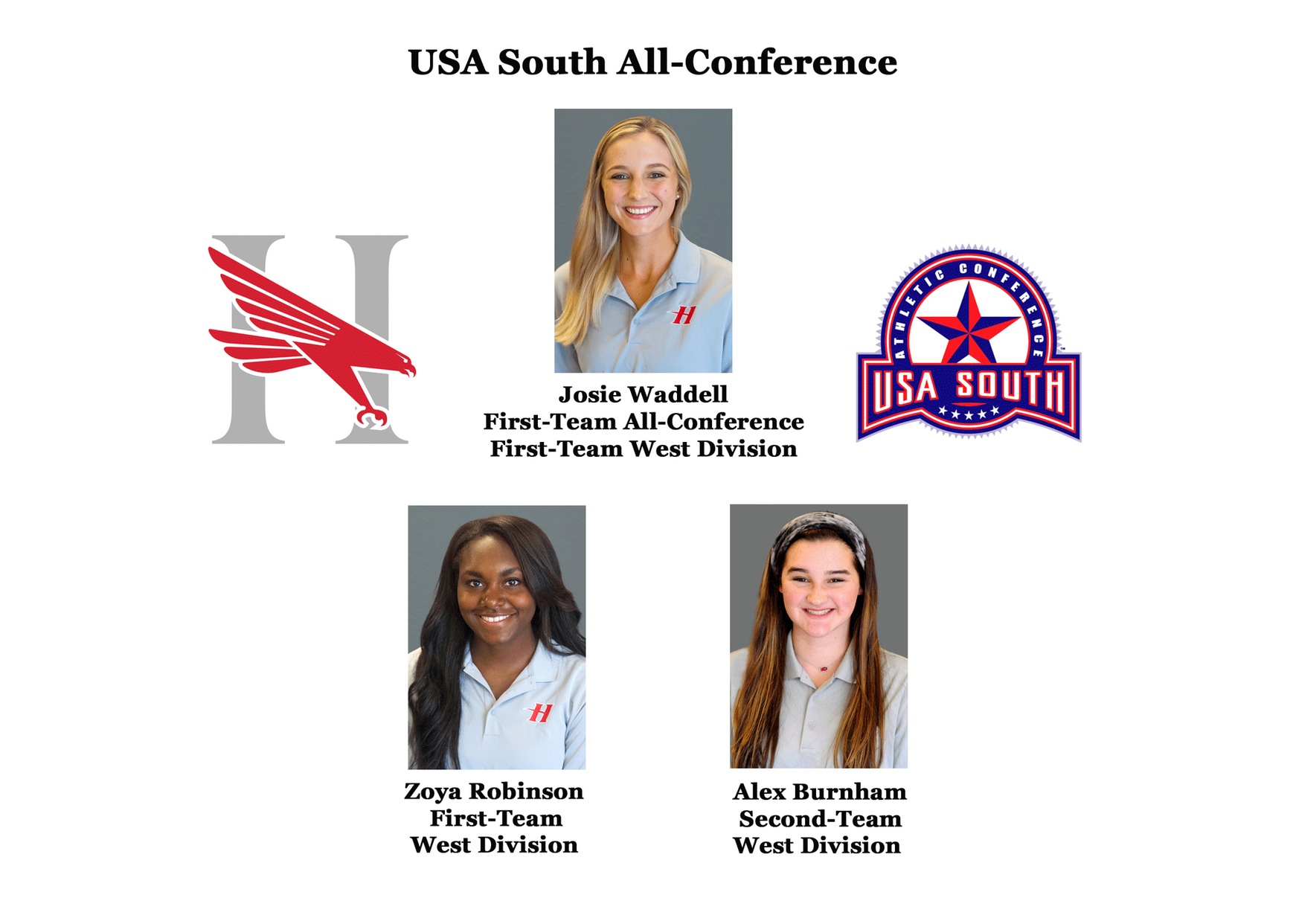 Waddell named 1st-team All-Conference, Robinson and Burnham named All-Division