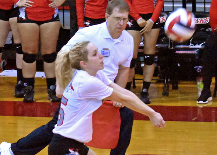 Lauren Condon recorded 22 digs in Thursday's match at Life University.