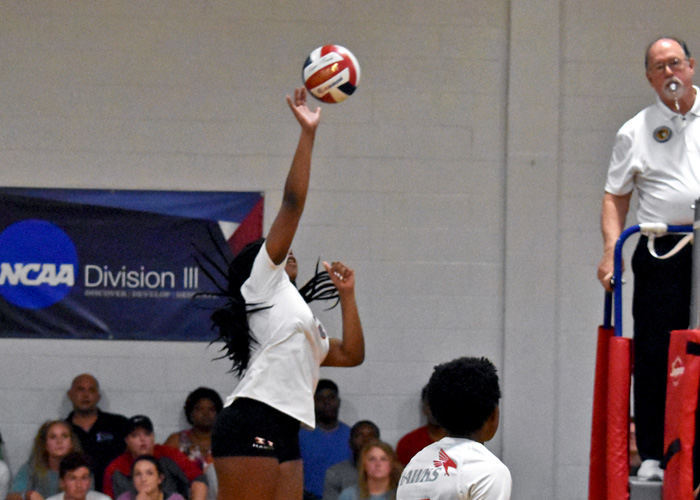 April Reese had nine kills and five digs in Monday night's win over Oglethorpe.