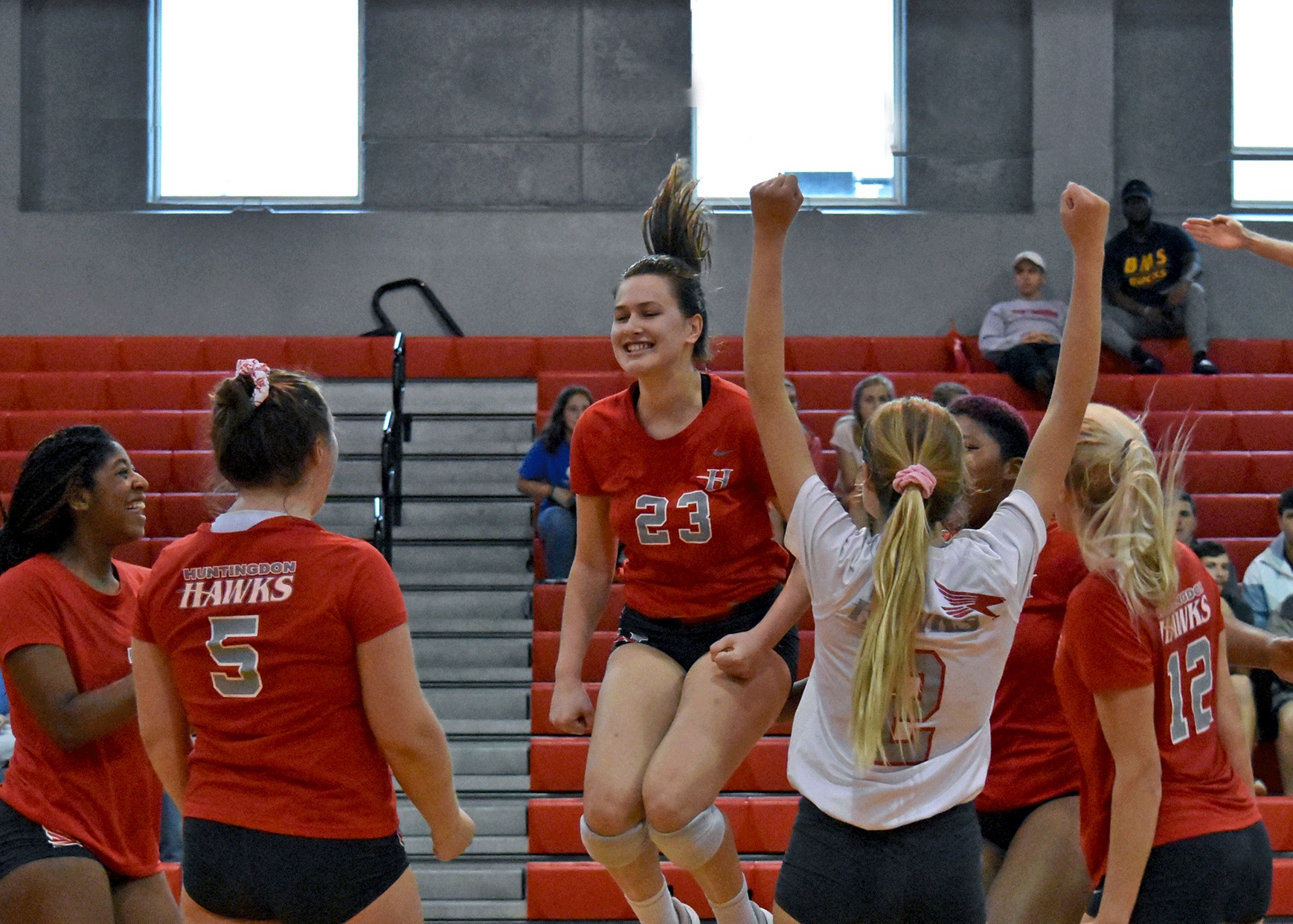 The Huntingdon volleyball team swept Covenant and Agnes Scott in a conference tri-match on Saturday. With a 20-9 record, this is the first time the Hawks have reached 20 wins since 2005.