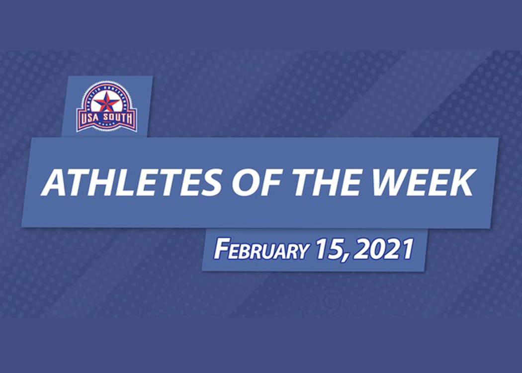 USA South Athletes of the Week - Feb. 15, 2021