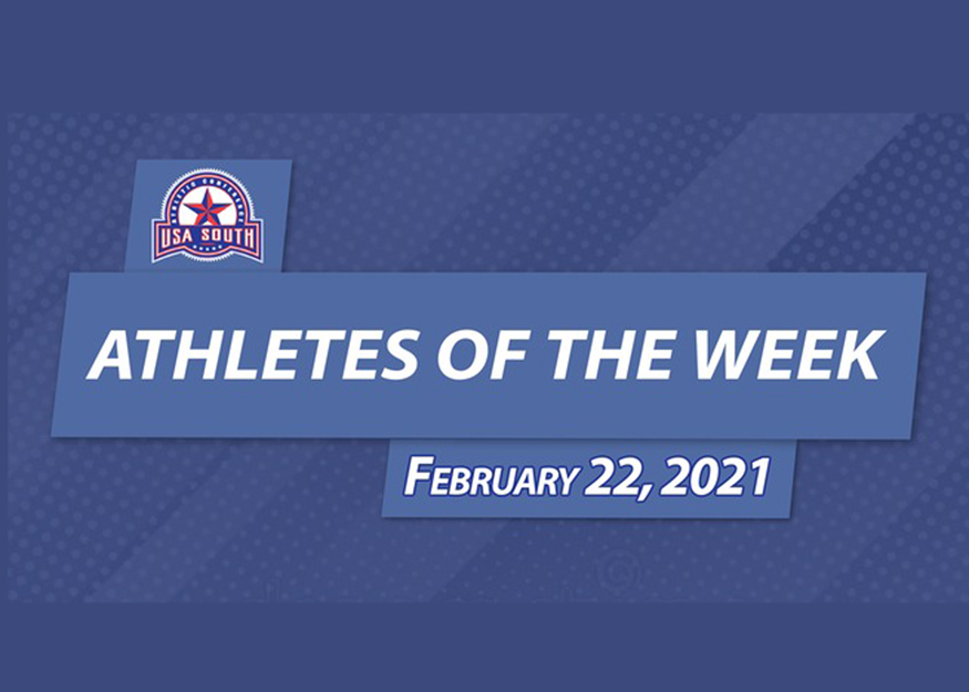 USA South Athletes of the Week - Feb. 22, 2021
