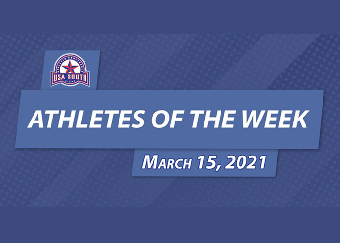 USA South Athletes of the Week - March 15, 2021