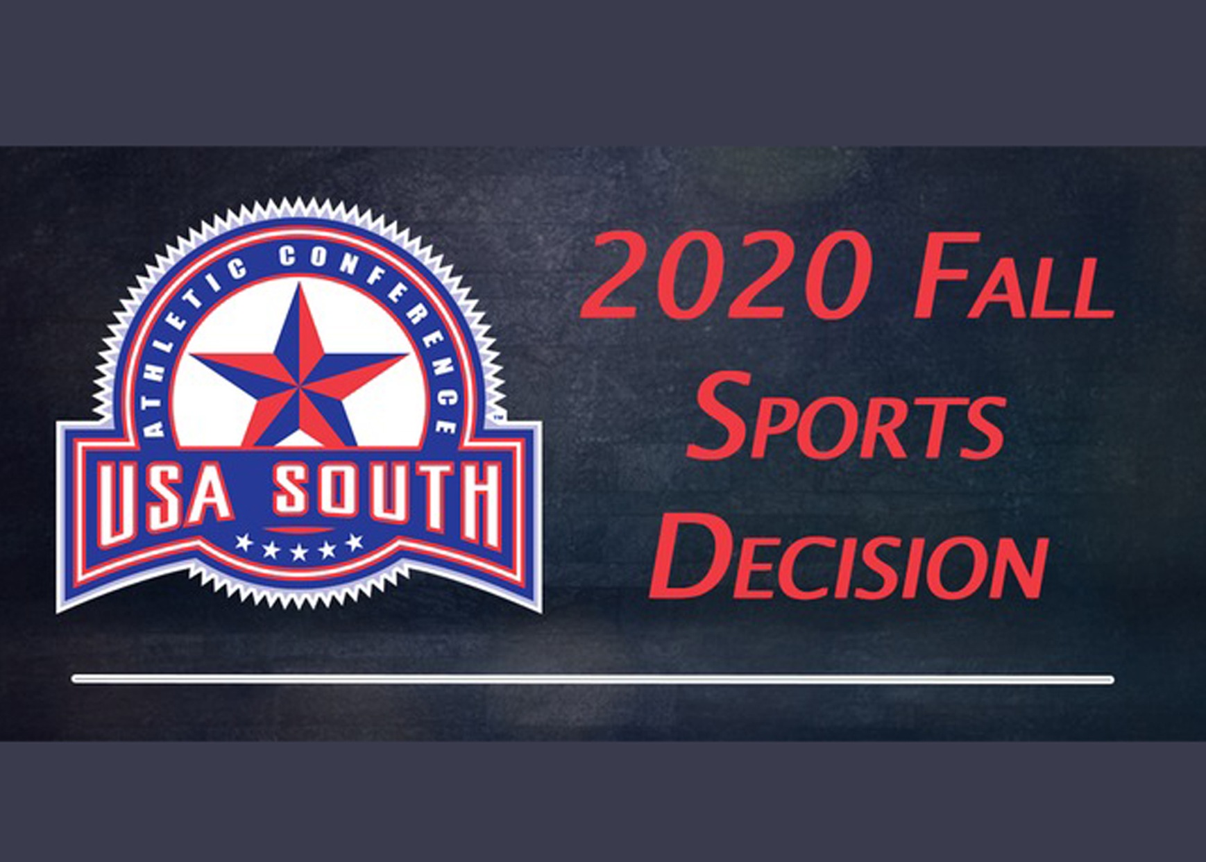 USA South Athletic Conference moves fall competition to the spring semester