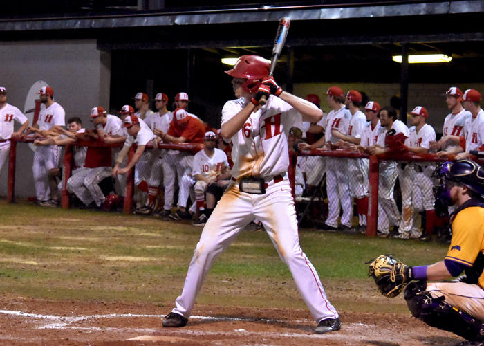 Chandler DeRieux was 3-for-5 with two RBIs in Tuesday night's loss to Birmingham-Southern. (Photo by Wesley Lyle)