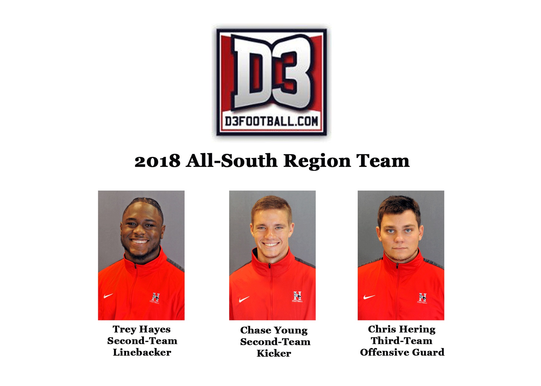 Hayes, Young and Hering named All-Region