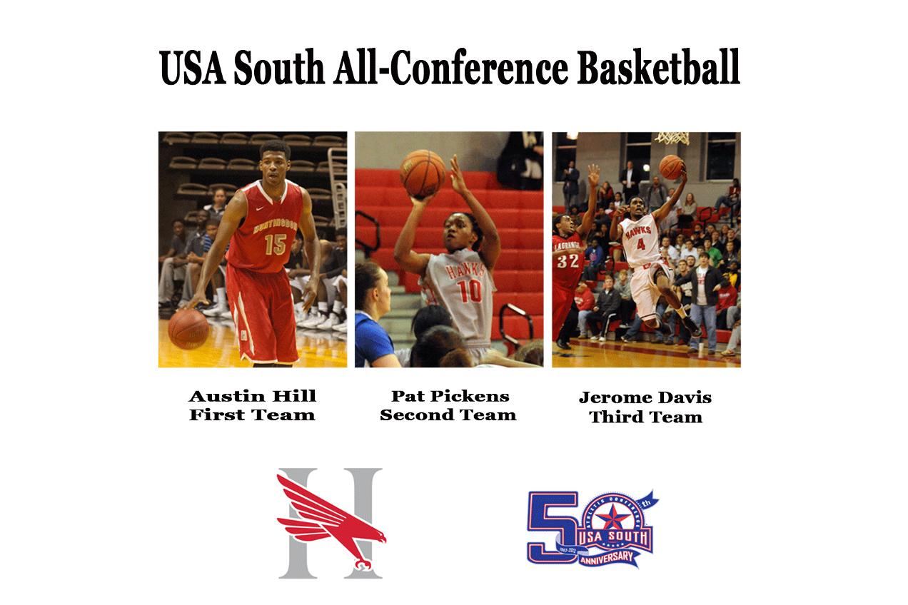 Huntingdon’s Hill, Davis and Pickens recognized on All-Conference teams