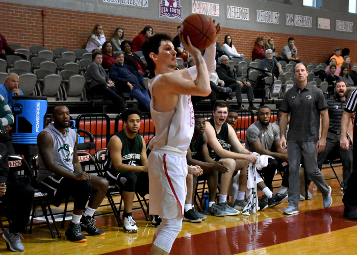 Jacob Champion was 4-for-8 from 3-point range and scored 14 points in Sunday's win over Berea.