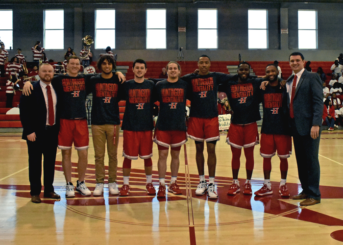 The Huntingdon men's basketball team recognized its seniors during Senior Day on Saturday.