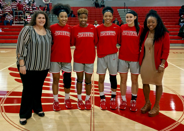 The Huntingdon women's basketball team recognized four seniors (Sidney Ison, Shaonica Thomas, Keturah Billen and Alexis Osteen) during Senior Day on Saturday.