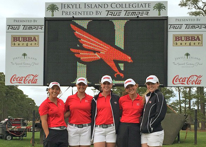 Lady Hawks tied for 2nd entering Rd. 2 of Jekyll Island Women's Collegiate