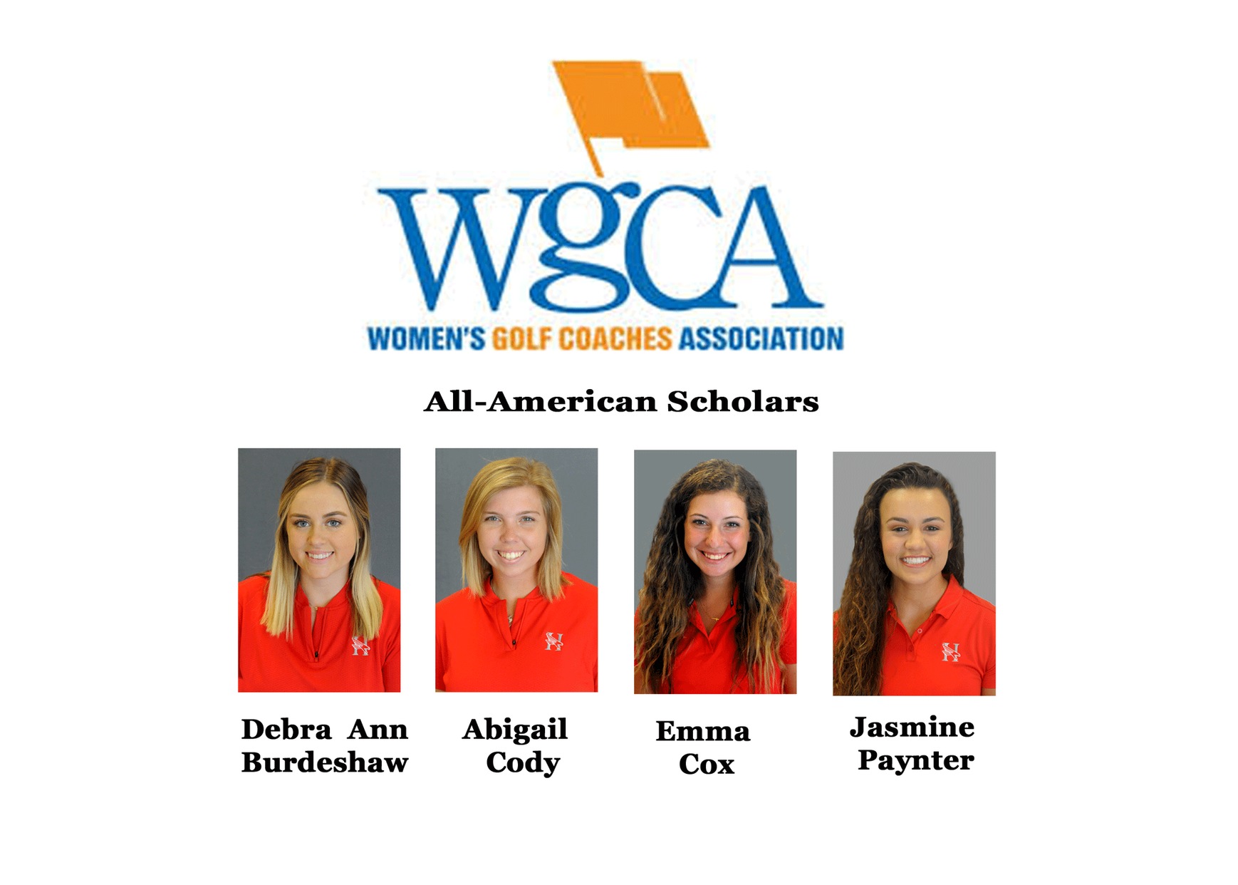 Four Hawks named WGCA All-American Scholars