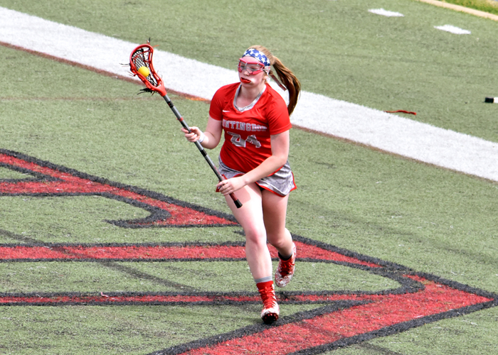 Olivia Stinson had one goal and three ground balls in Thursday's loss to Hendrix.