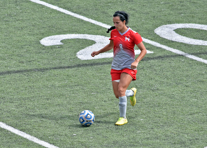 Carlie Reed took two shots for Huntingdon in Sunday's 0-0 double overtime tie with Greensboro.