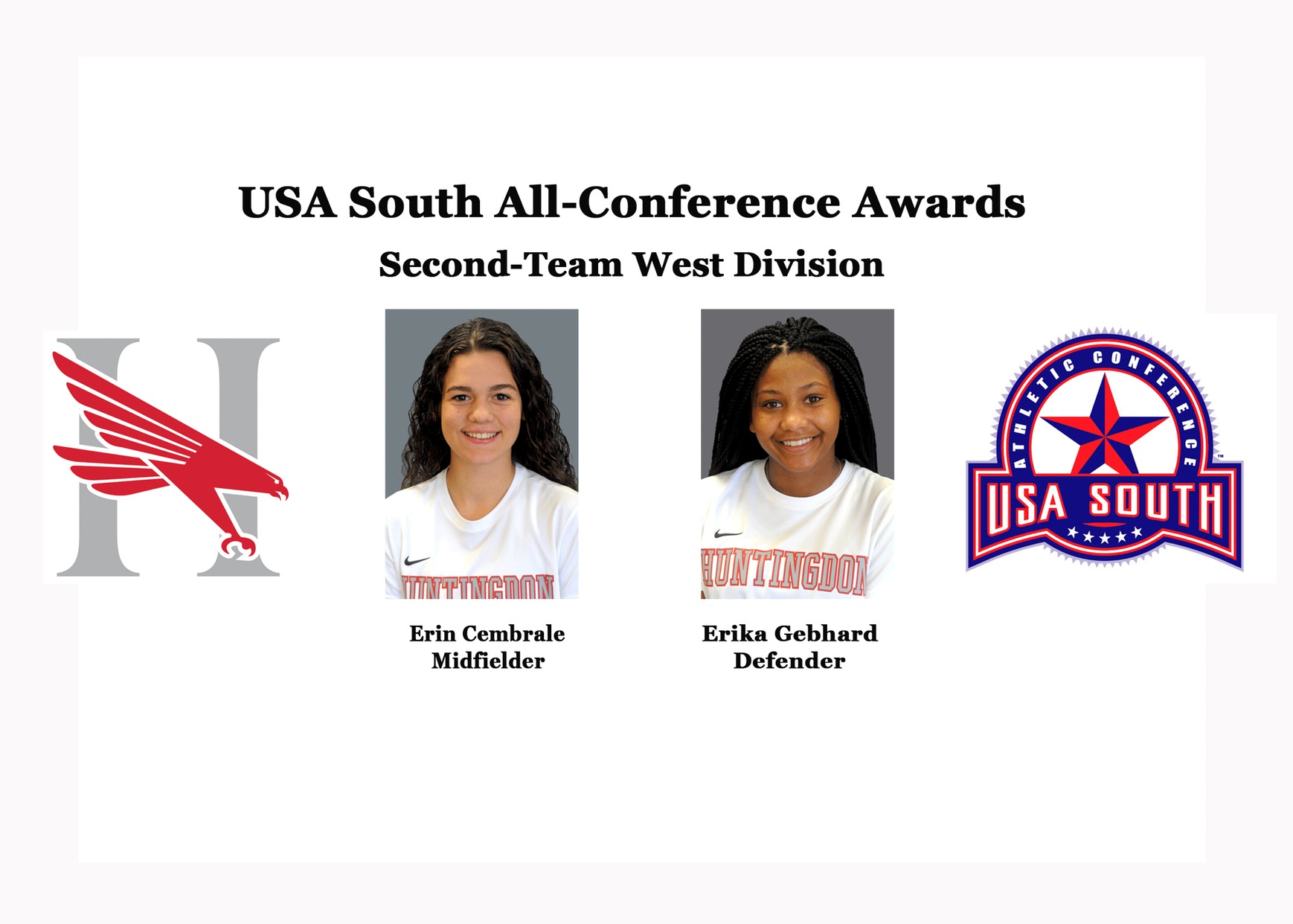 Cembrale and Gebhard earn second-team West Division honors from USA South